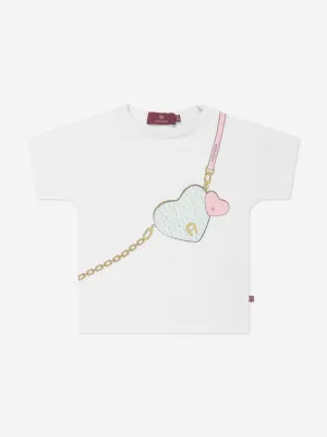 Aigner Baby Girls Bag Print T-Shirt in White