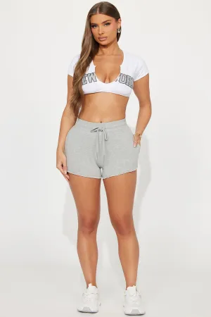 Andrea Lounge Short - Heather Grey