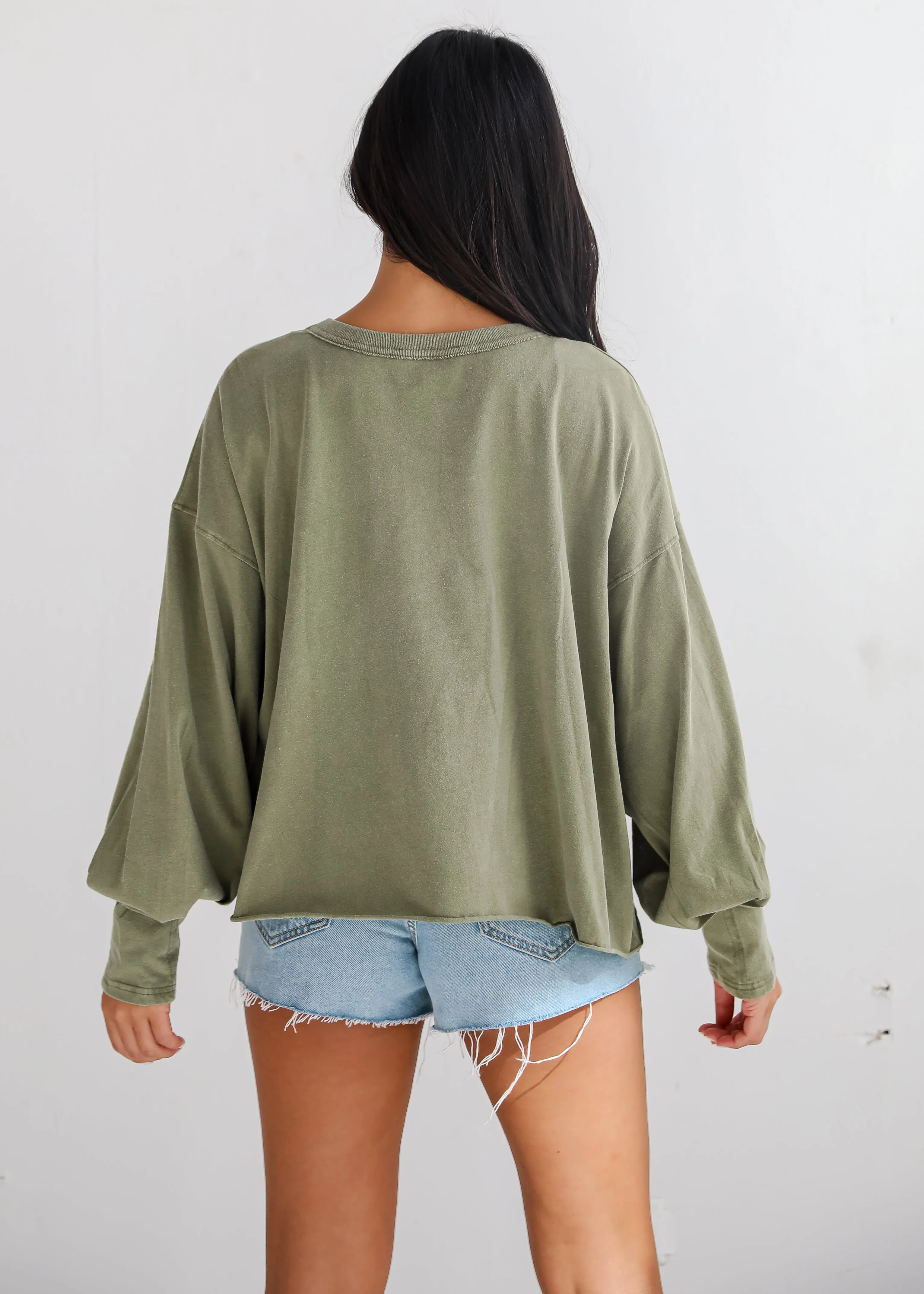 Aubree Cropped Long Sleeve Tee - DU DEAL