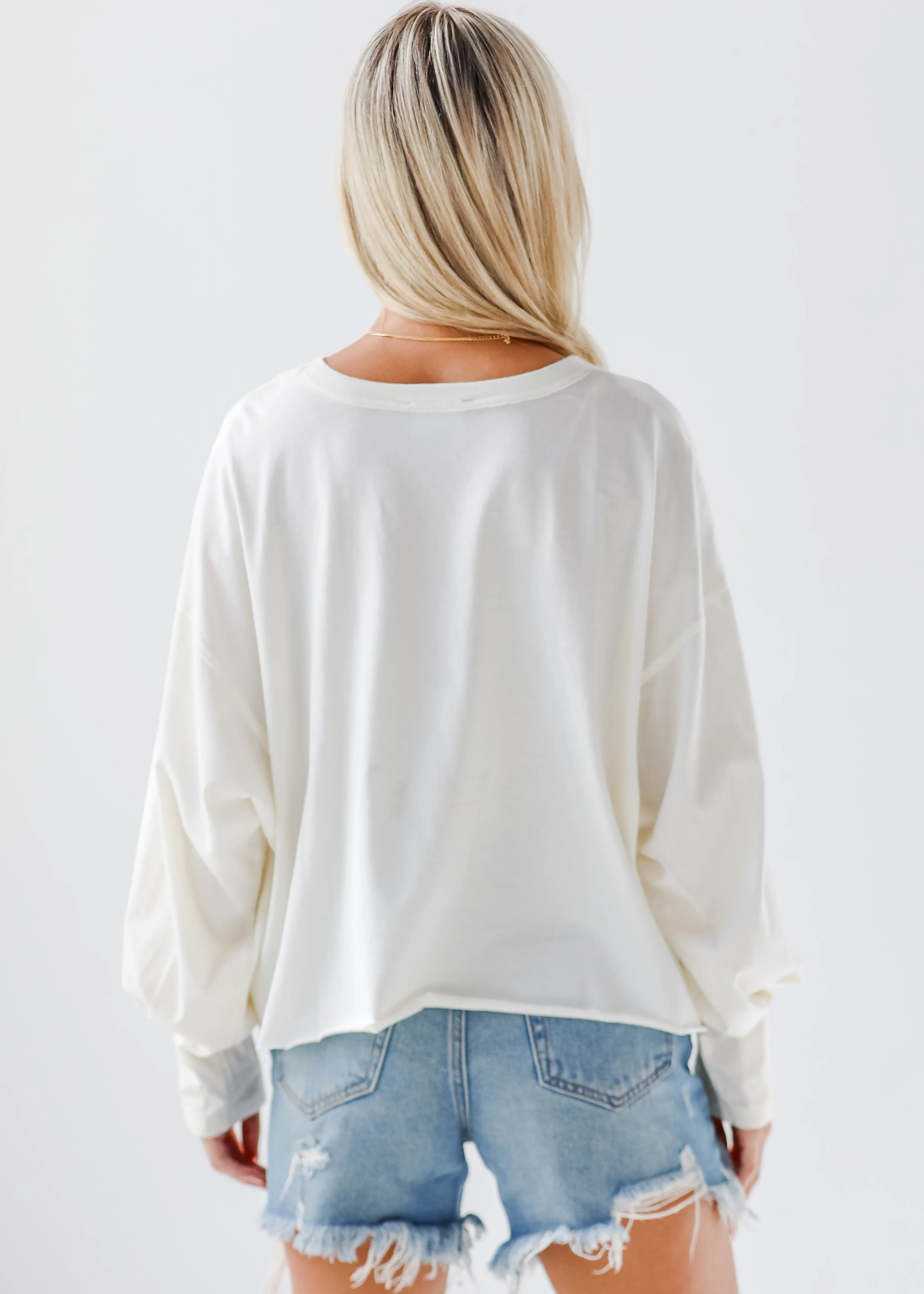 Aubree Cropped Long Sleeve Tee - DU DEAL