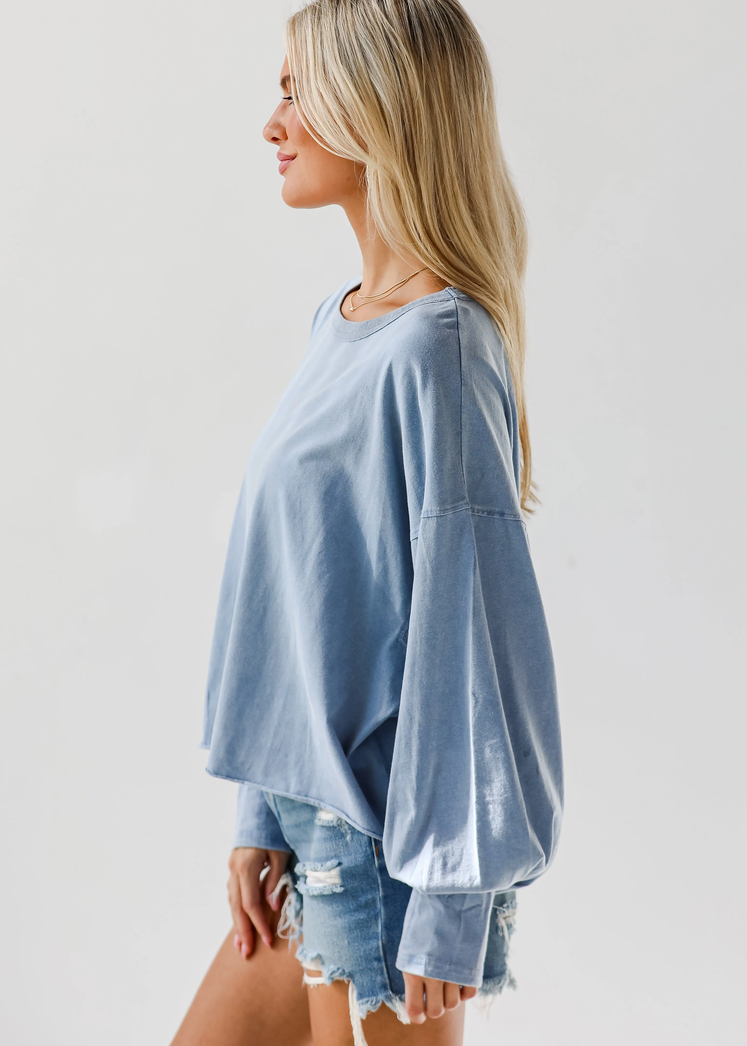 Aubree Cropped Long Sleeve Tee - DU DEAL