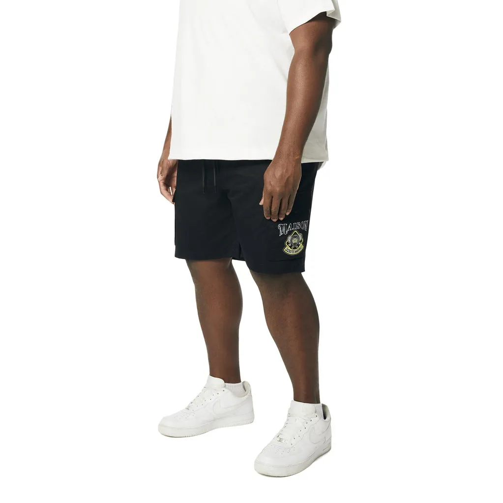 Big and Tall - Graphic Polished Twill Shorts - Black