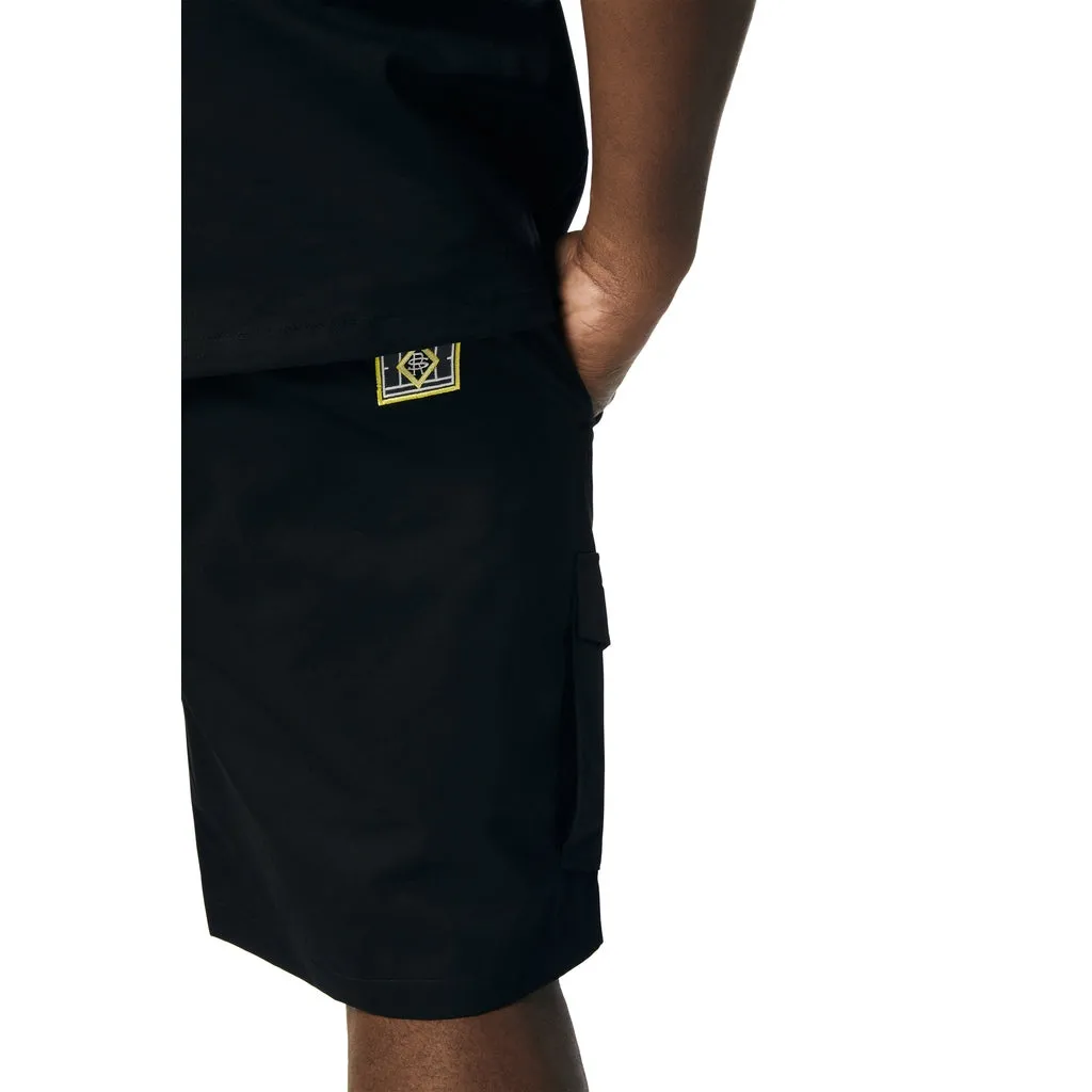 Big and Tall - Graphic Polished Twill Shorts - Black