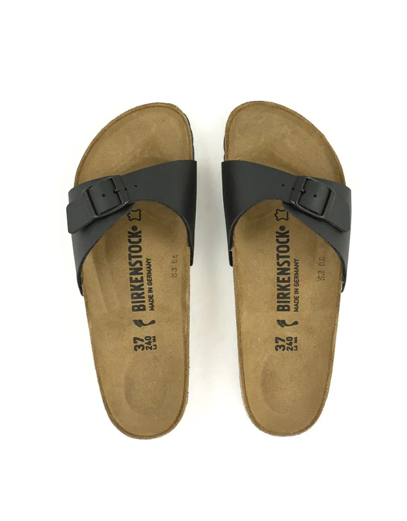 Birkenstock — Madrid Birko Flor - Black Narrow Width