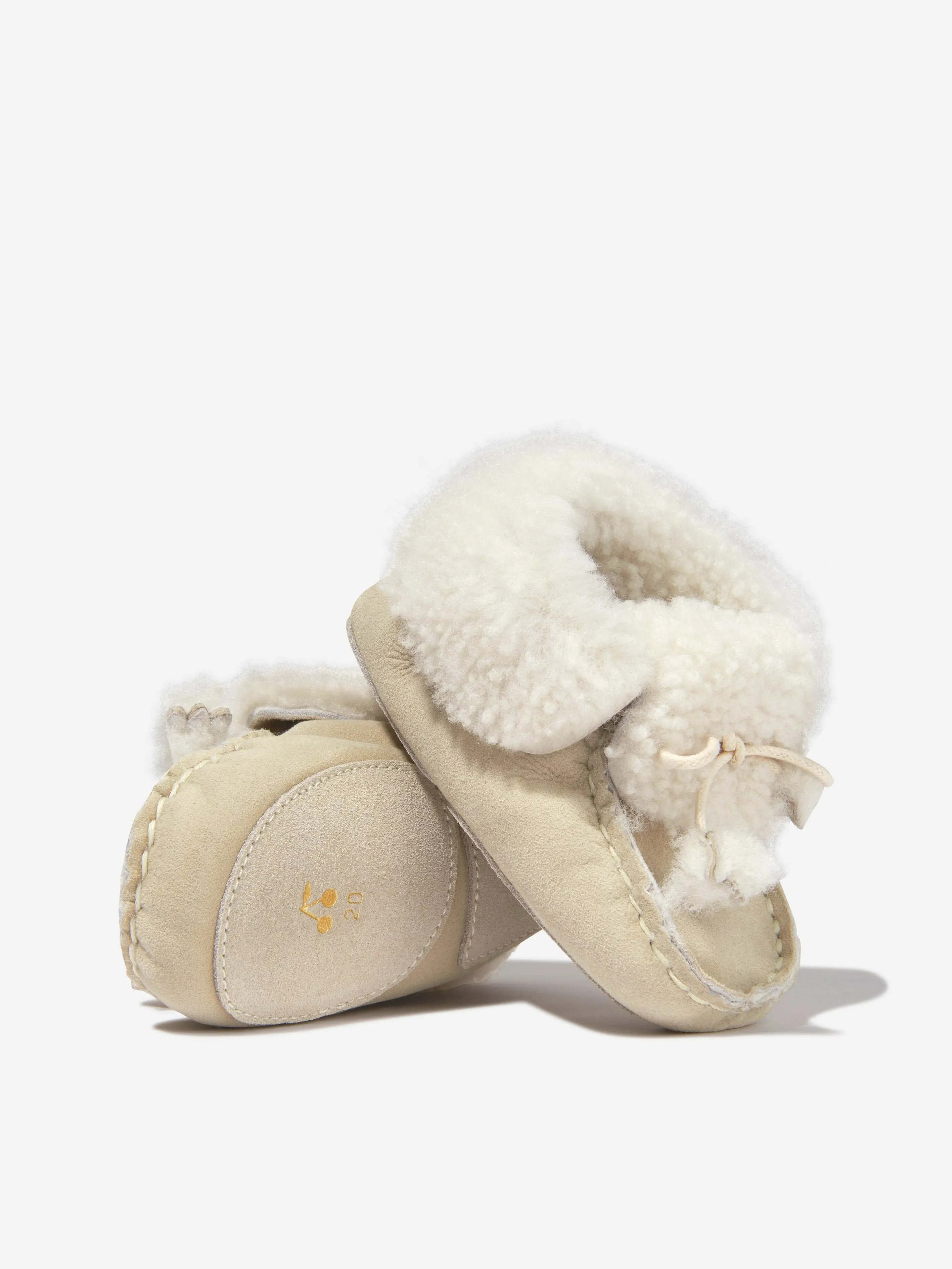 Bonpoint Baby Suede Leather Slippers