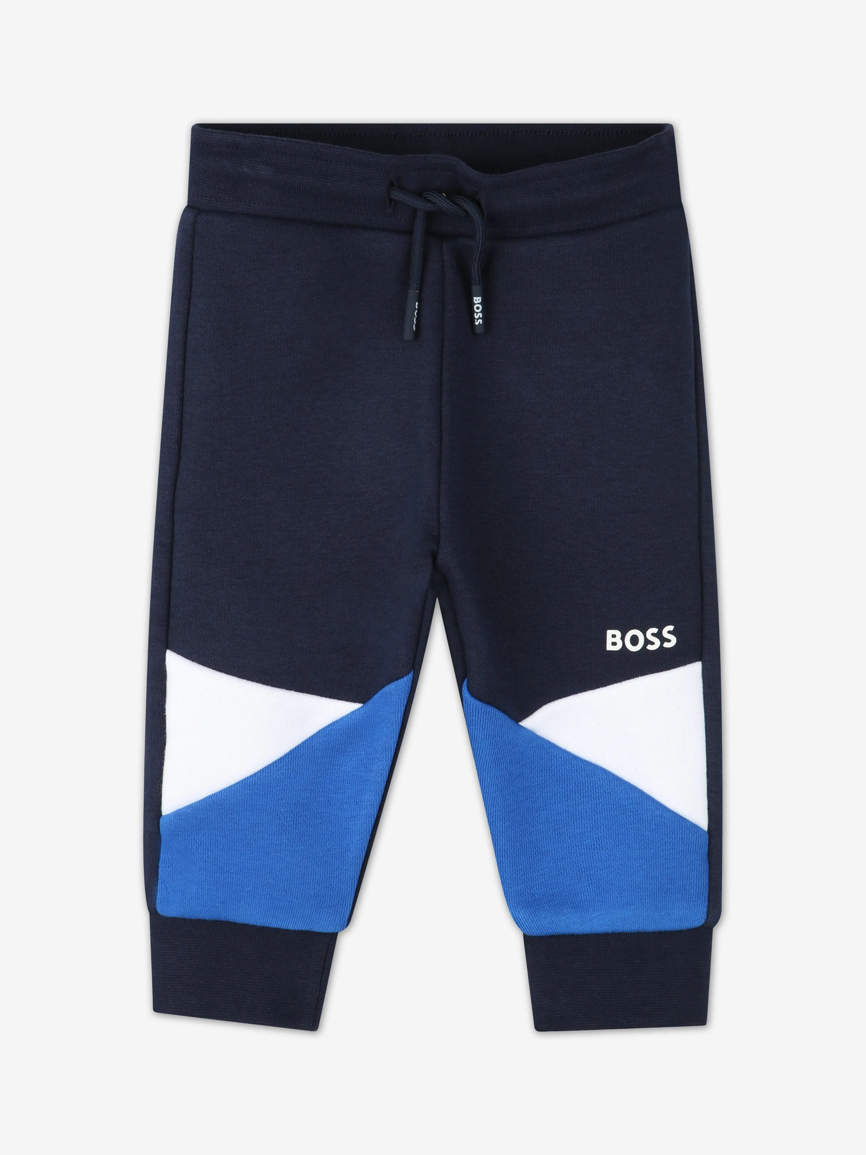 BOSS Baby Boys Colourblock Tracksuit in Navy