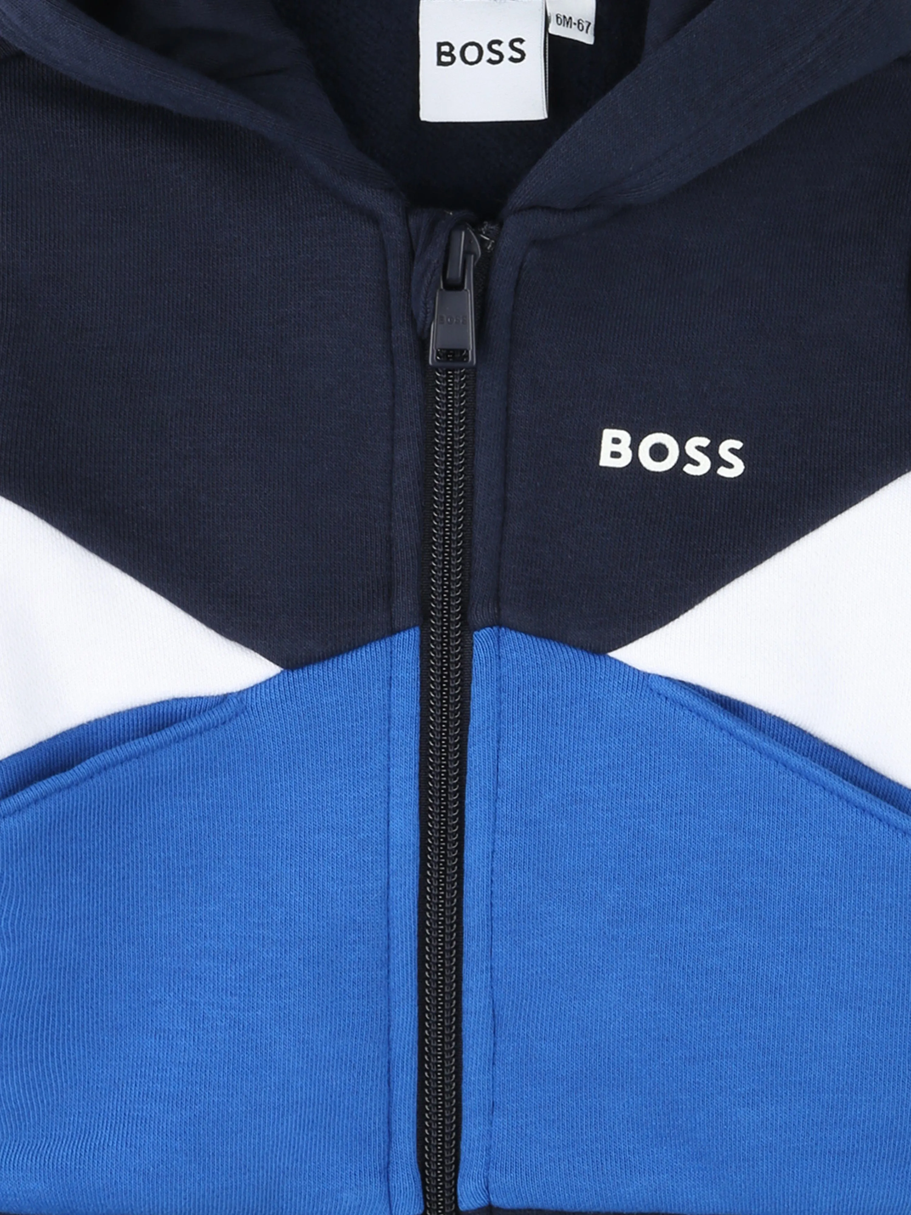 BOSS Baby Boys Colourblock Tracksuit in Navy