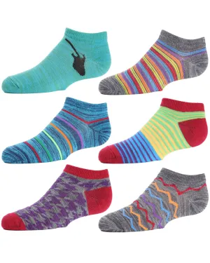 Boys' 6 Pair Pack Mixed-Up Madness Low Cut Socks