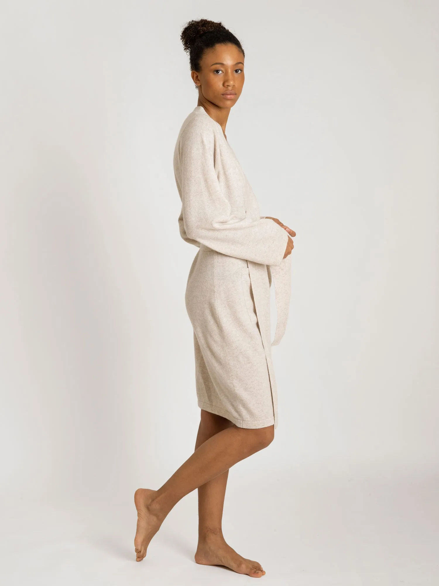 Cashmere robe "Classic" - beige