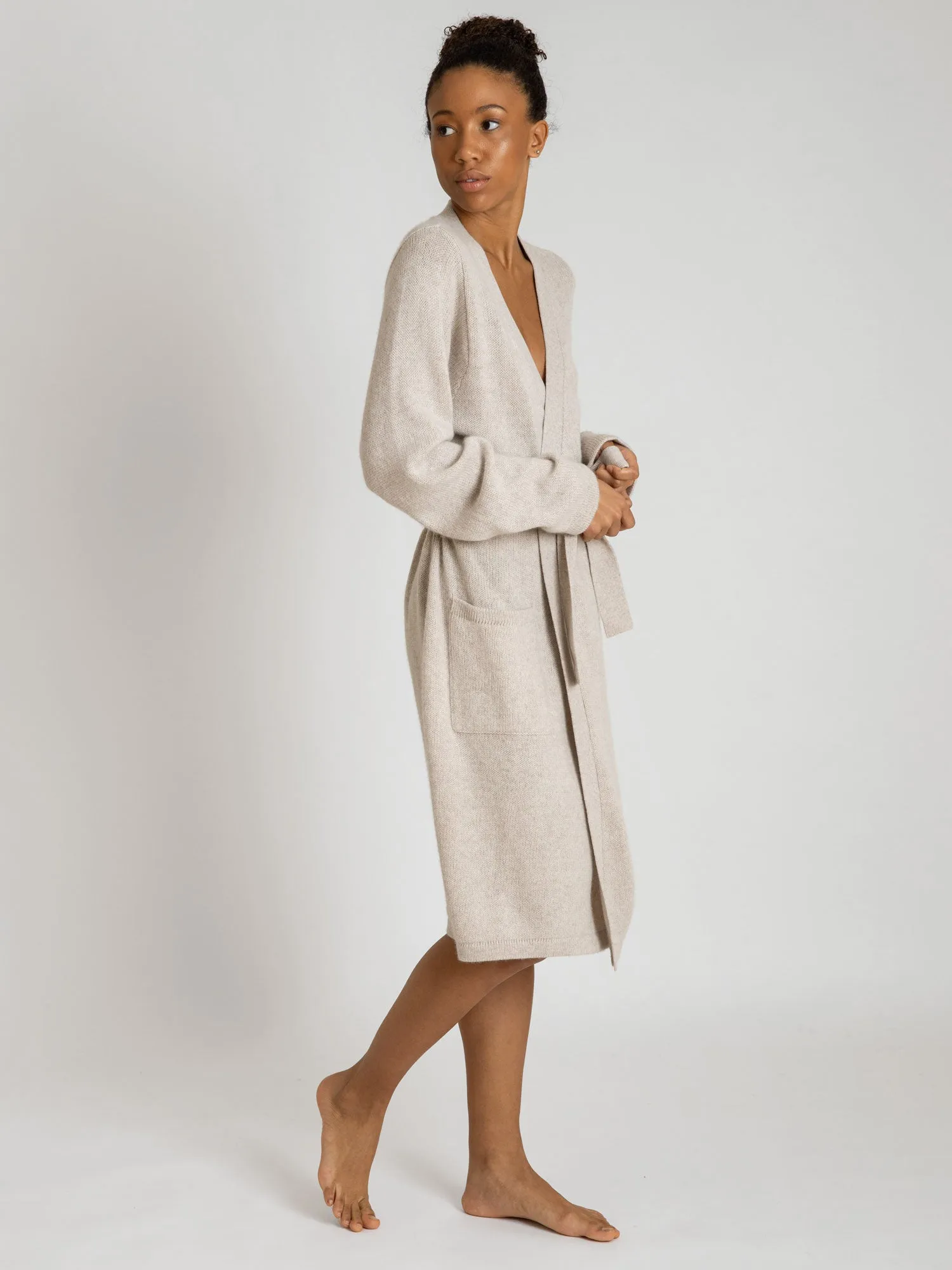 Cashmere robe "Lux" - beige