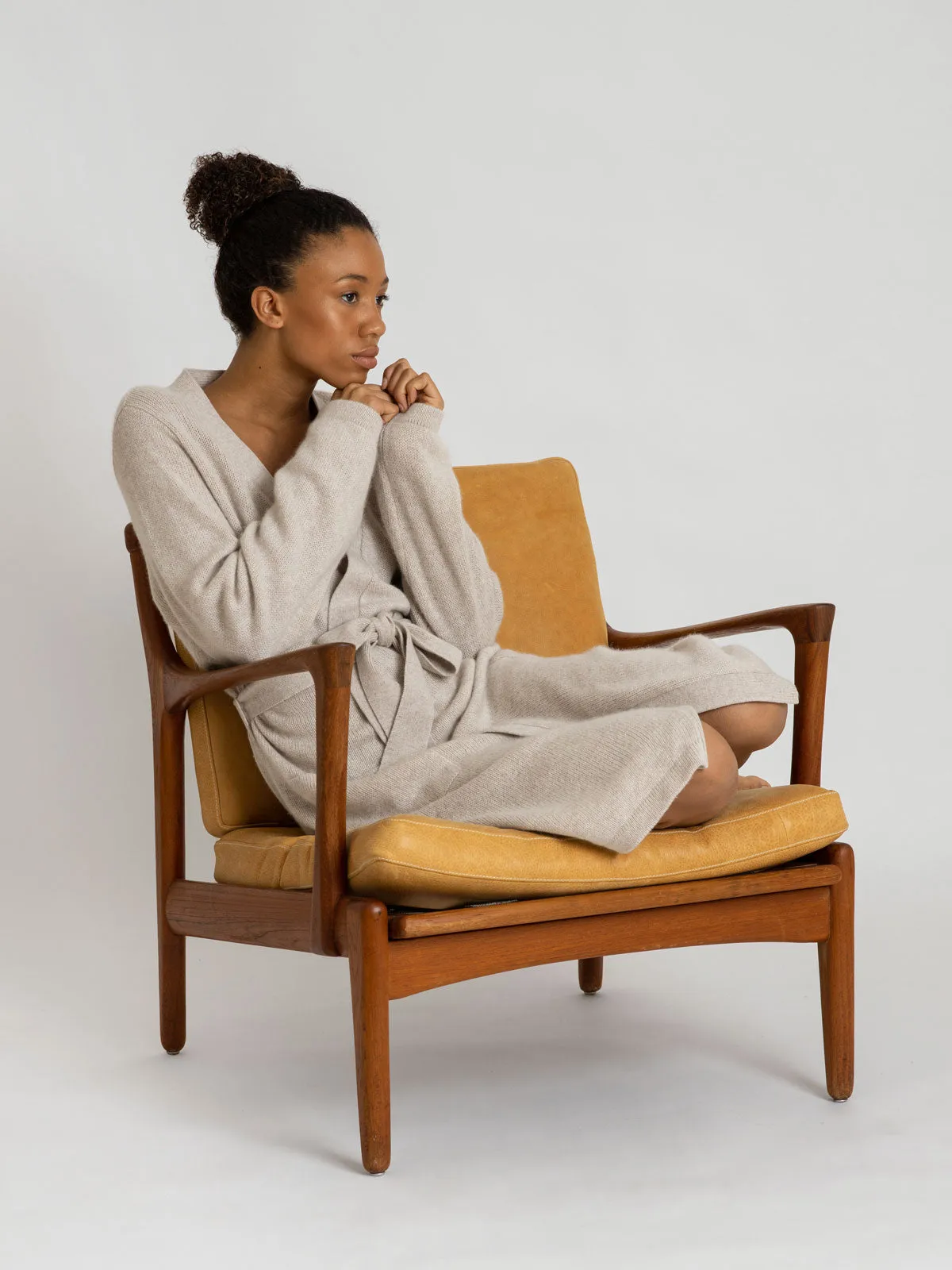 Cashmere robe "Lux" - beige