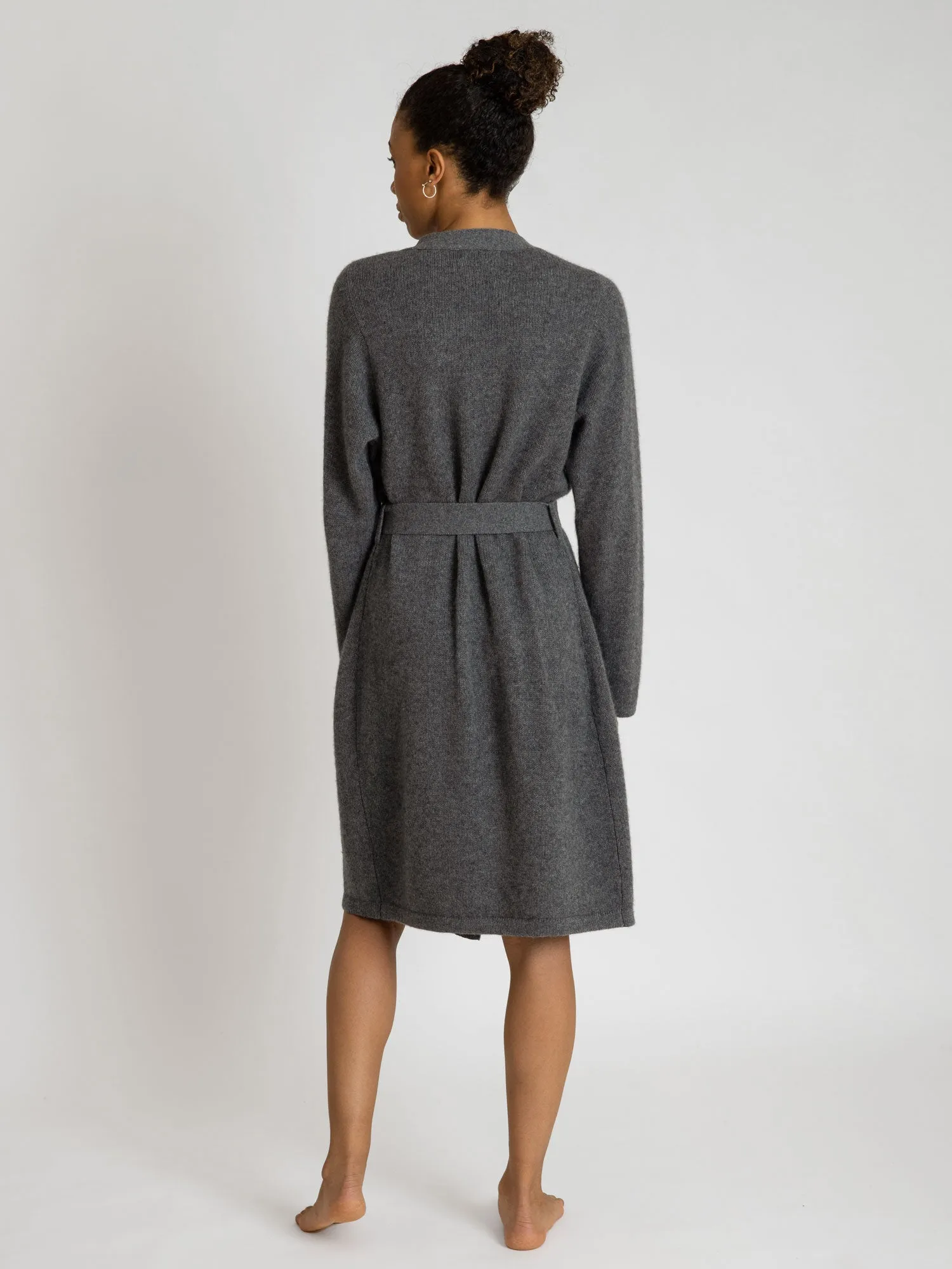 Cashmere robe "Lux"  - dark grey