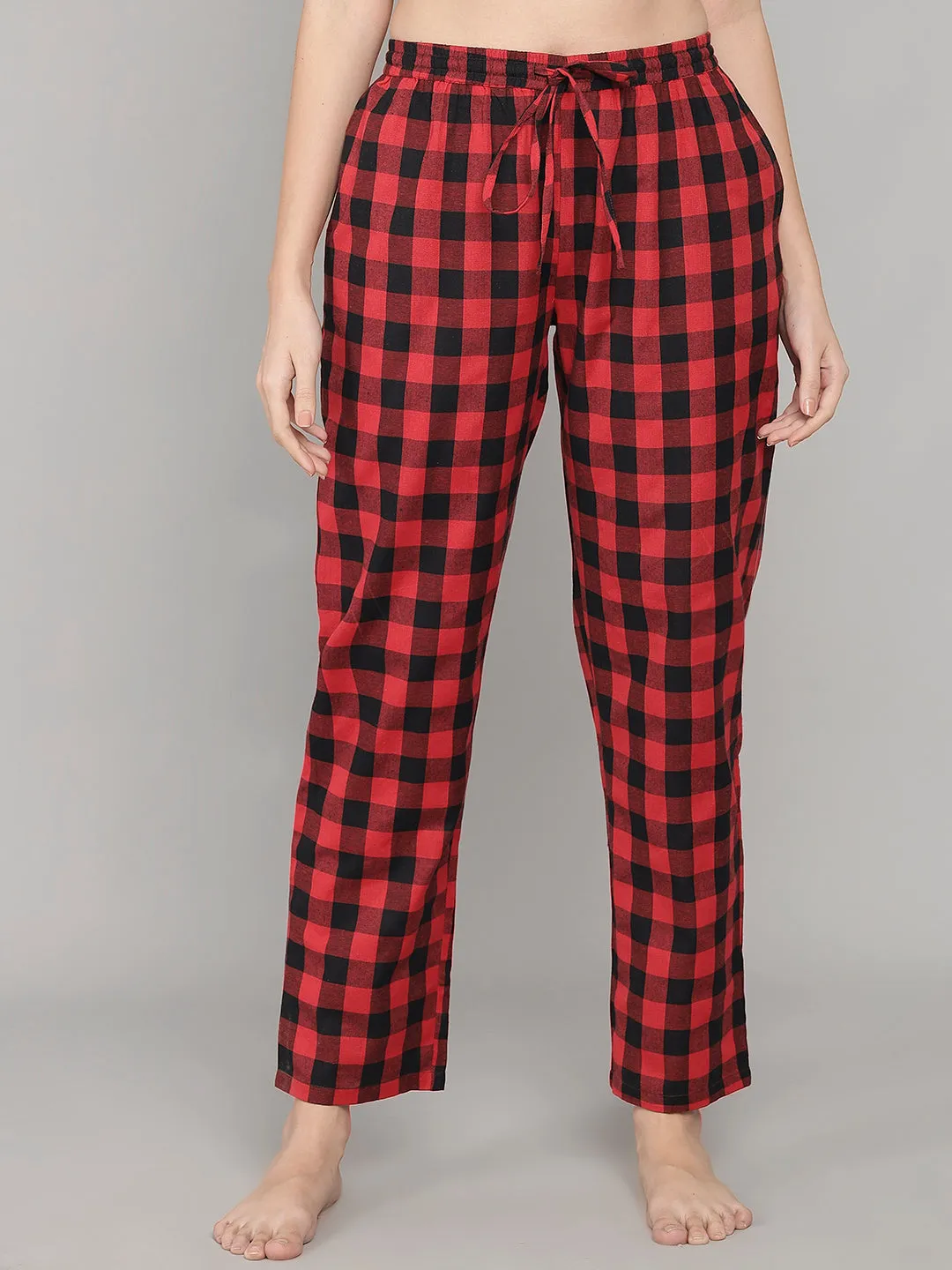 Comfy Checks Pyjama - Red & Black