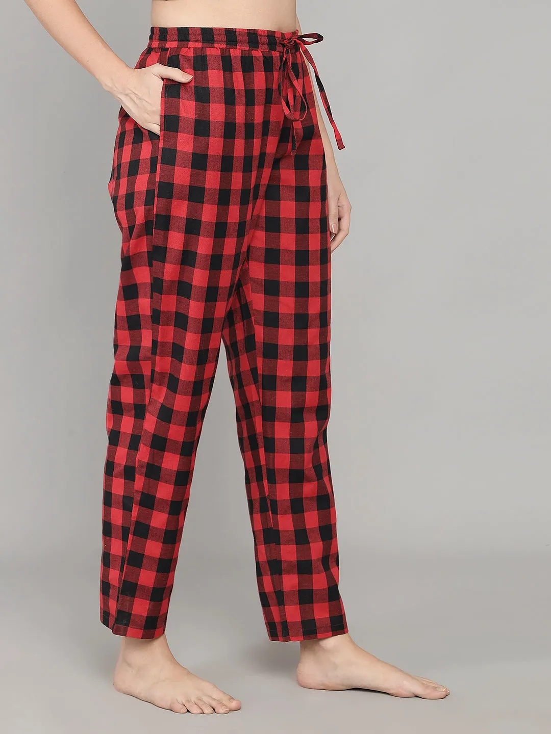 Comfy Checks Pyjama - Red & Black