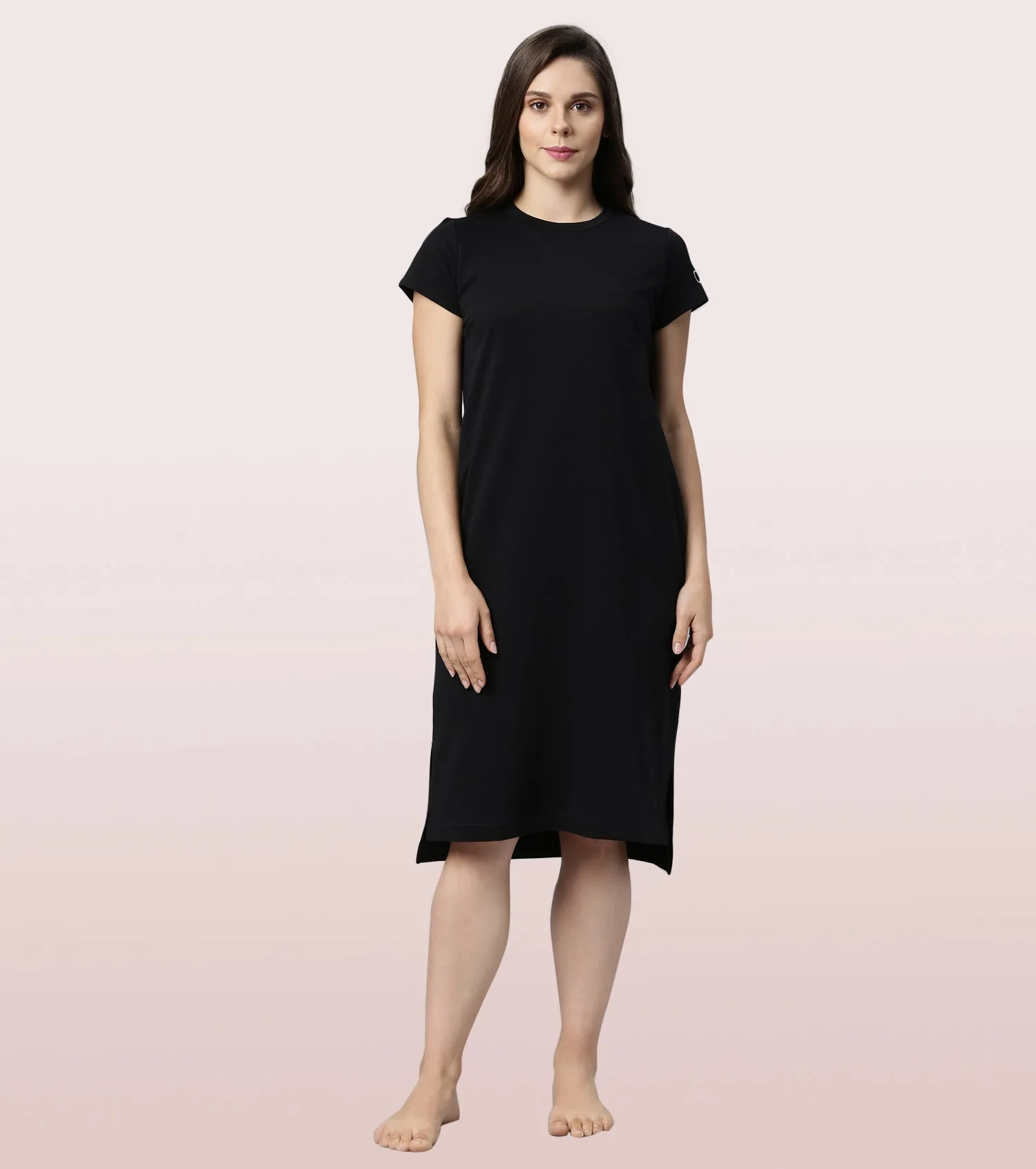 Comfy Dress | Short Sleeve Cotton Terry Lounge Dress