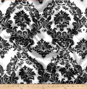 Damask Satin Fabric | Silky Soft Satin Damask Charmeuse Fabric | 60" Wide |