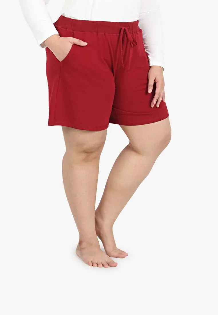 Ethel Easy Drawstring Shorts - Red