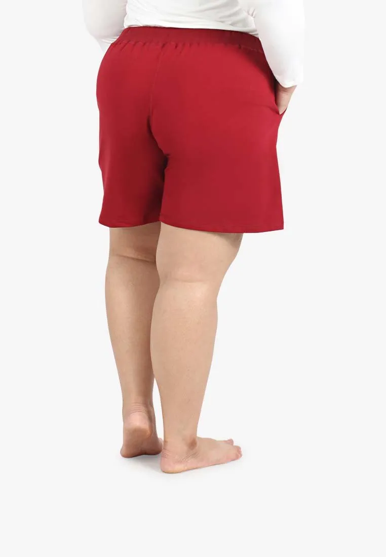 Ethel Easy Drawstring Shorts - Red