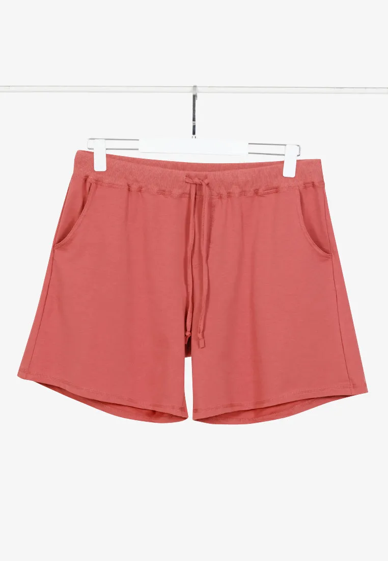 Ethel Easy Drawstring Shorts - Red