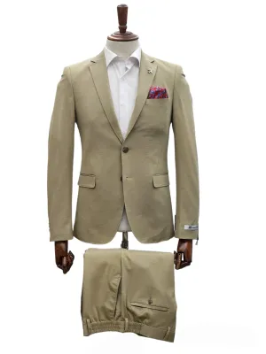 Giovanni Testi Traveler 2 Button Stretch Slim Fit Suit GTRVL2N-01 TAN