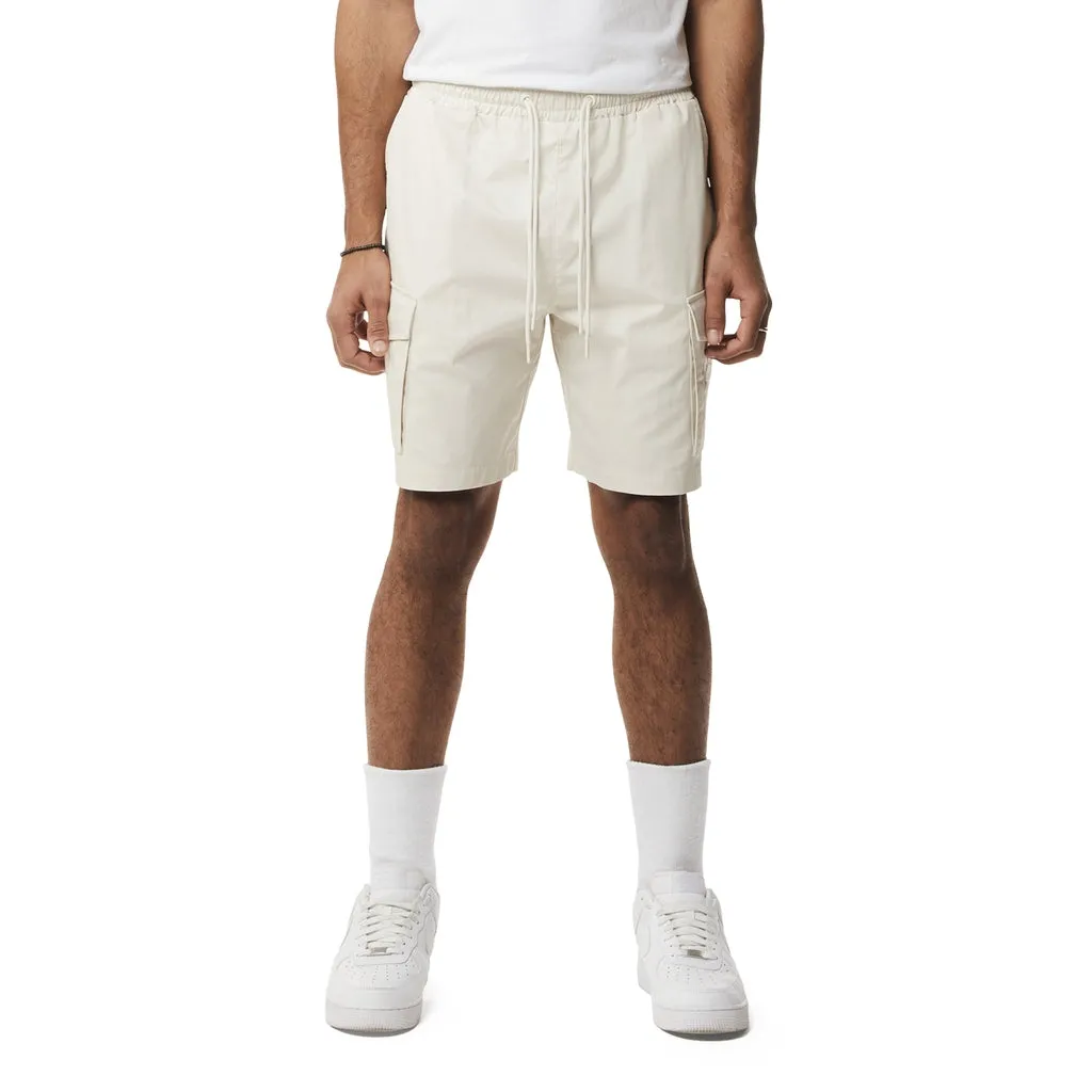 Graphic Polished Twill Shorts - Chalk