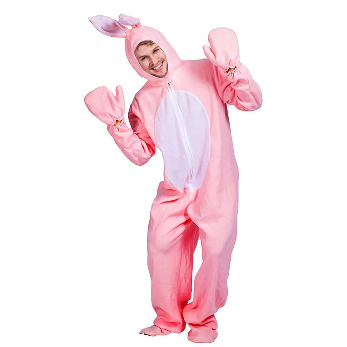 Halloween Rabbit Stage Costume Pink Rabbit Costume Adult Animal Costume Pajamas