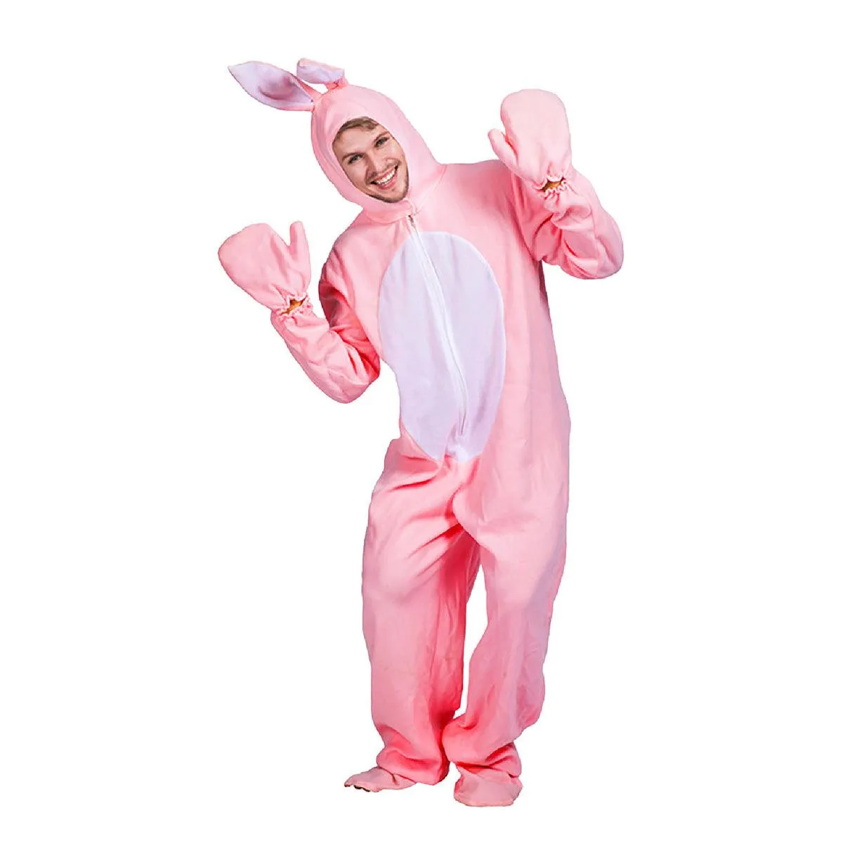 Halloween Rabbit Stage Costume Pink Rabbit Costume Adult Animal Costume Pajamas