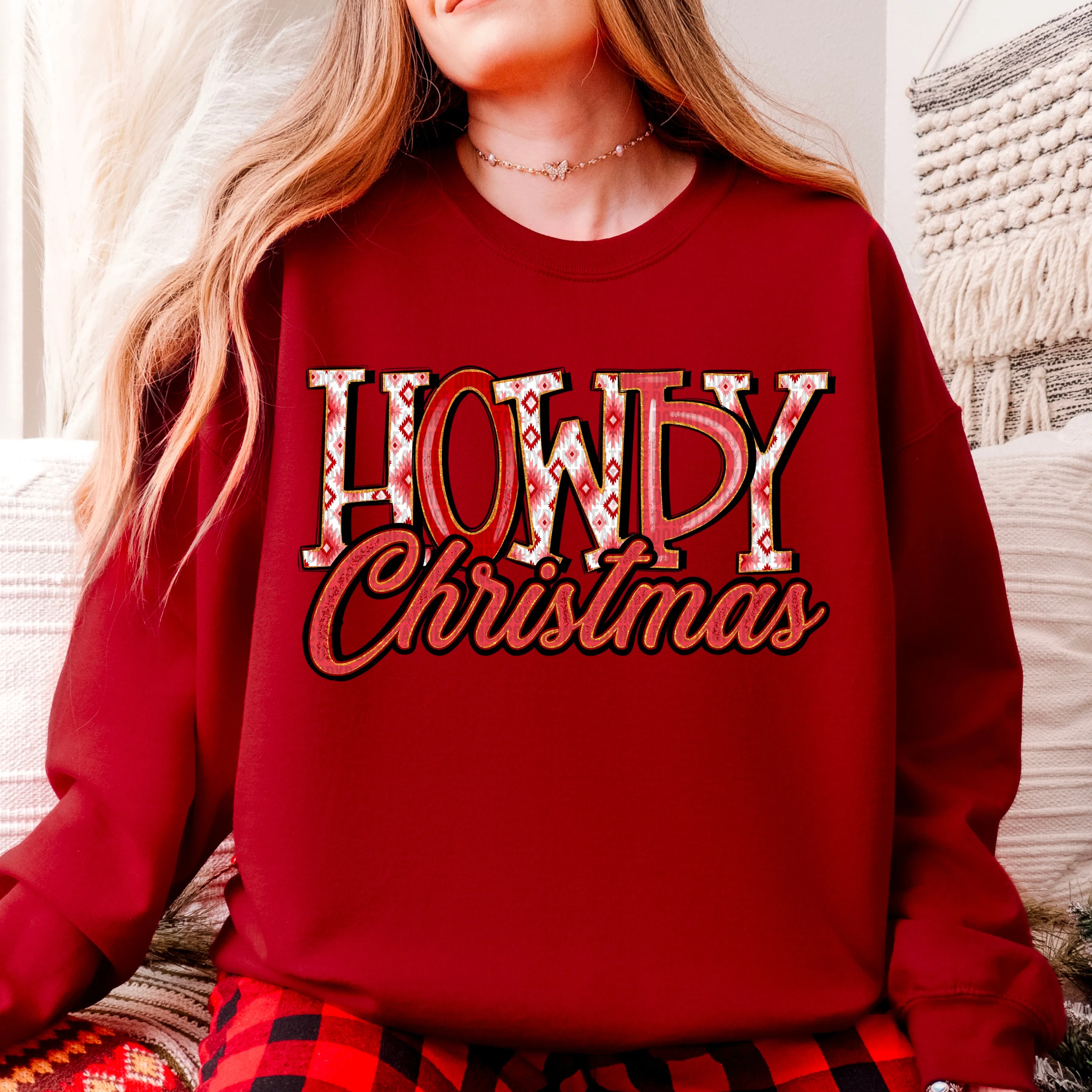 Howdy Christmas Crewneck Sweatshirt