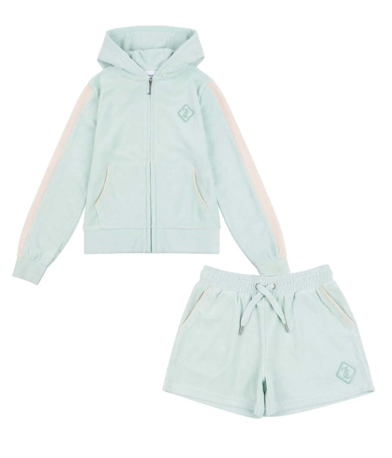 Juicy Couture Girls Surf Towelling Jacket & Shorts Set