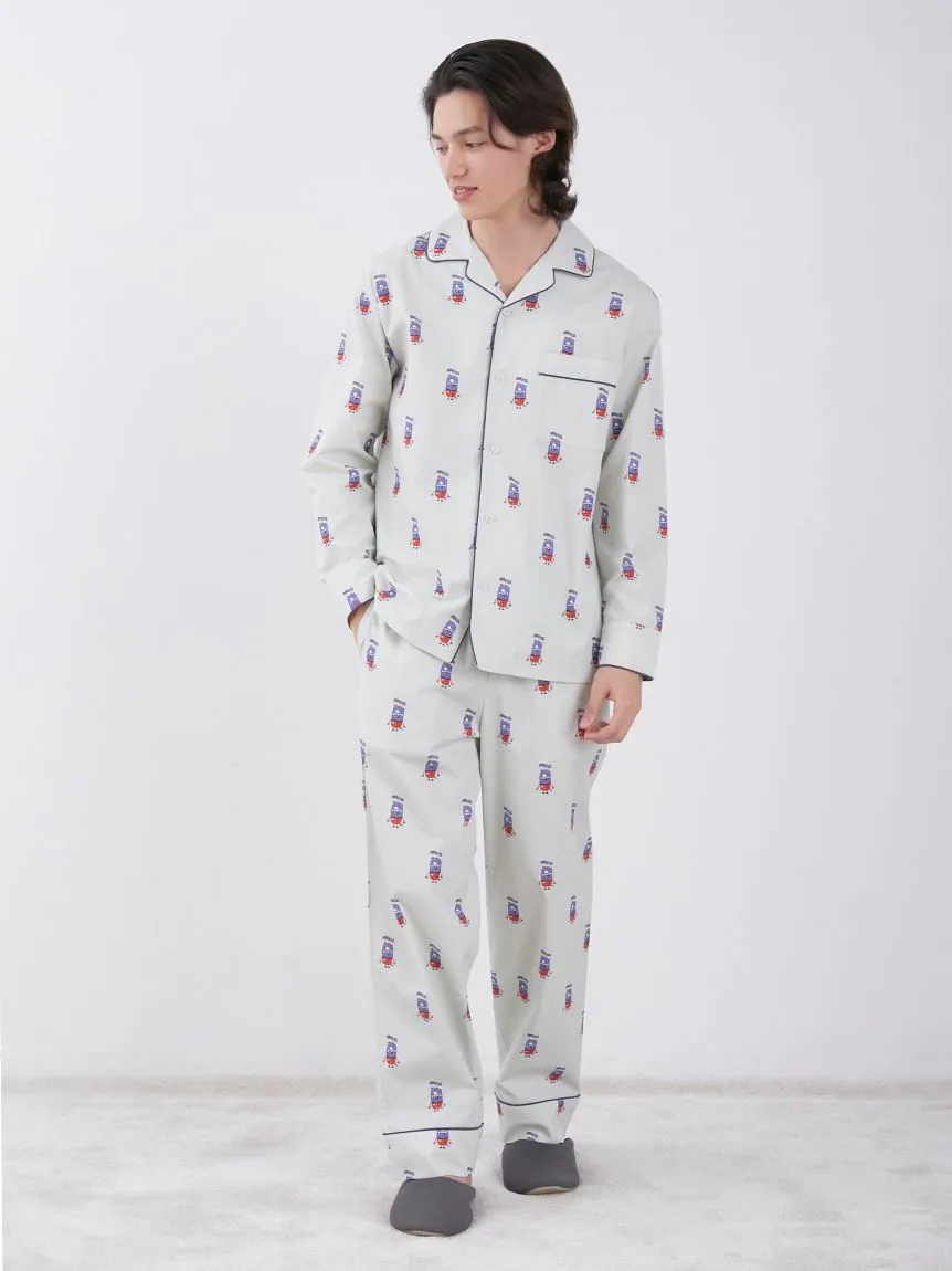 KAZUSA MATSUYAMA Monster Pattern Long Sleeve Sleep Shirt