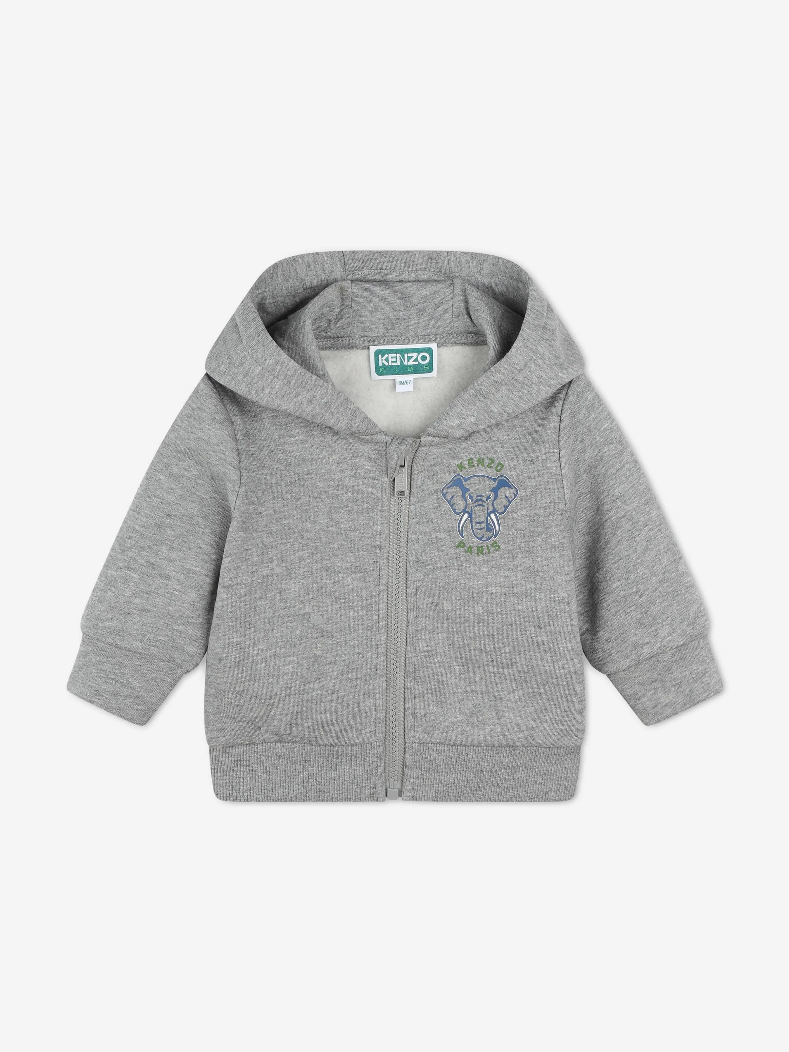 KENZO Baby Boys Elephant Logo Tracksuit in Grey