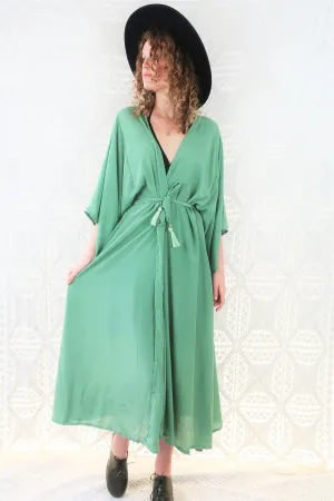 Khroma Aquaria Robe Dress in Sage Green - Free Size