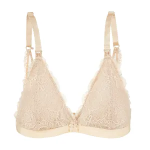 Lace Nursing Bralette Nude