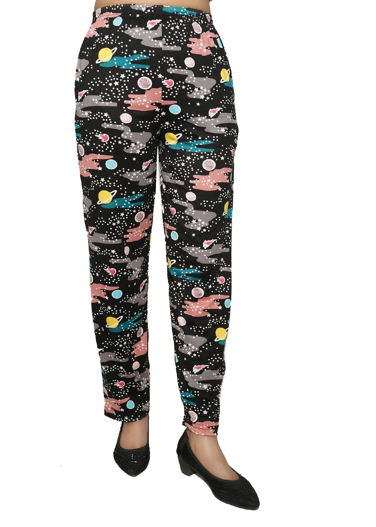 Ladies stylish printed Polyester soft touch Jogging Pyjama Bottoms Pants Multi color Size M to 4XL