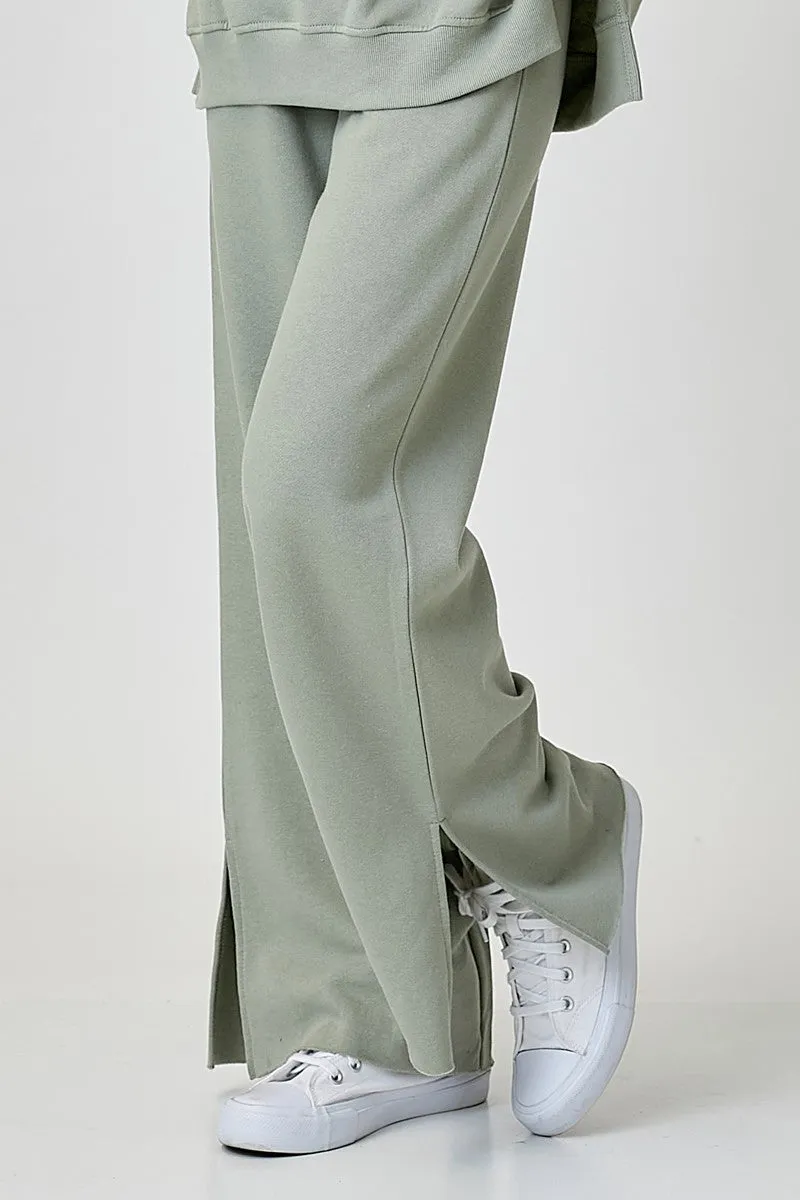 Lux Comfort Risen Lounge Pants with Slit