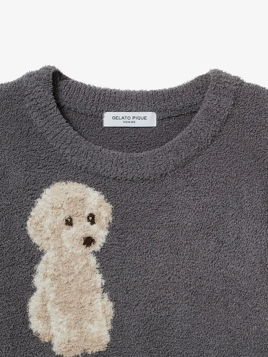 MENS Fuzzy Toy Poodle Pullover Sweater