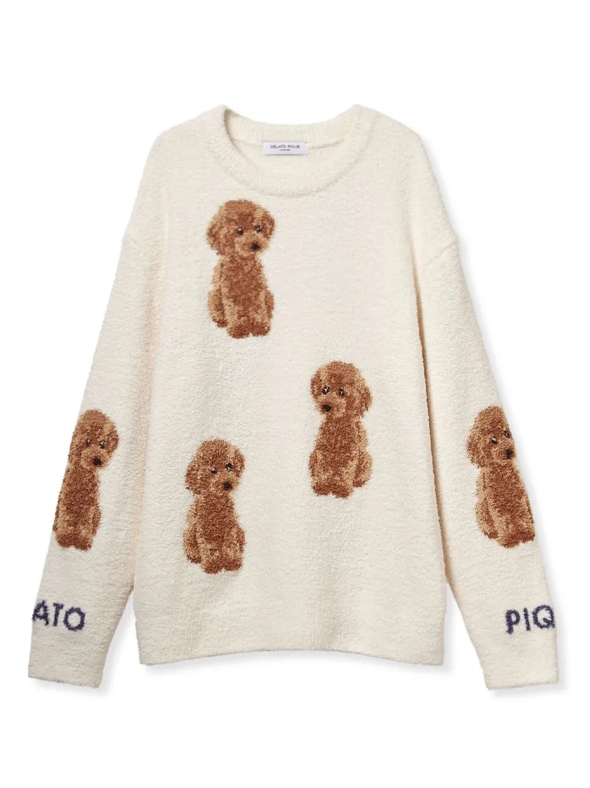 MENS Fuzzy Toy Poodle Pullover Sweater