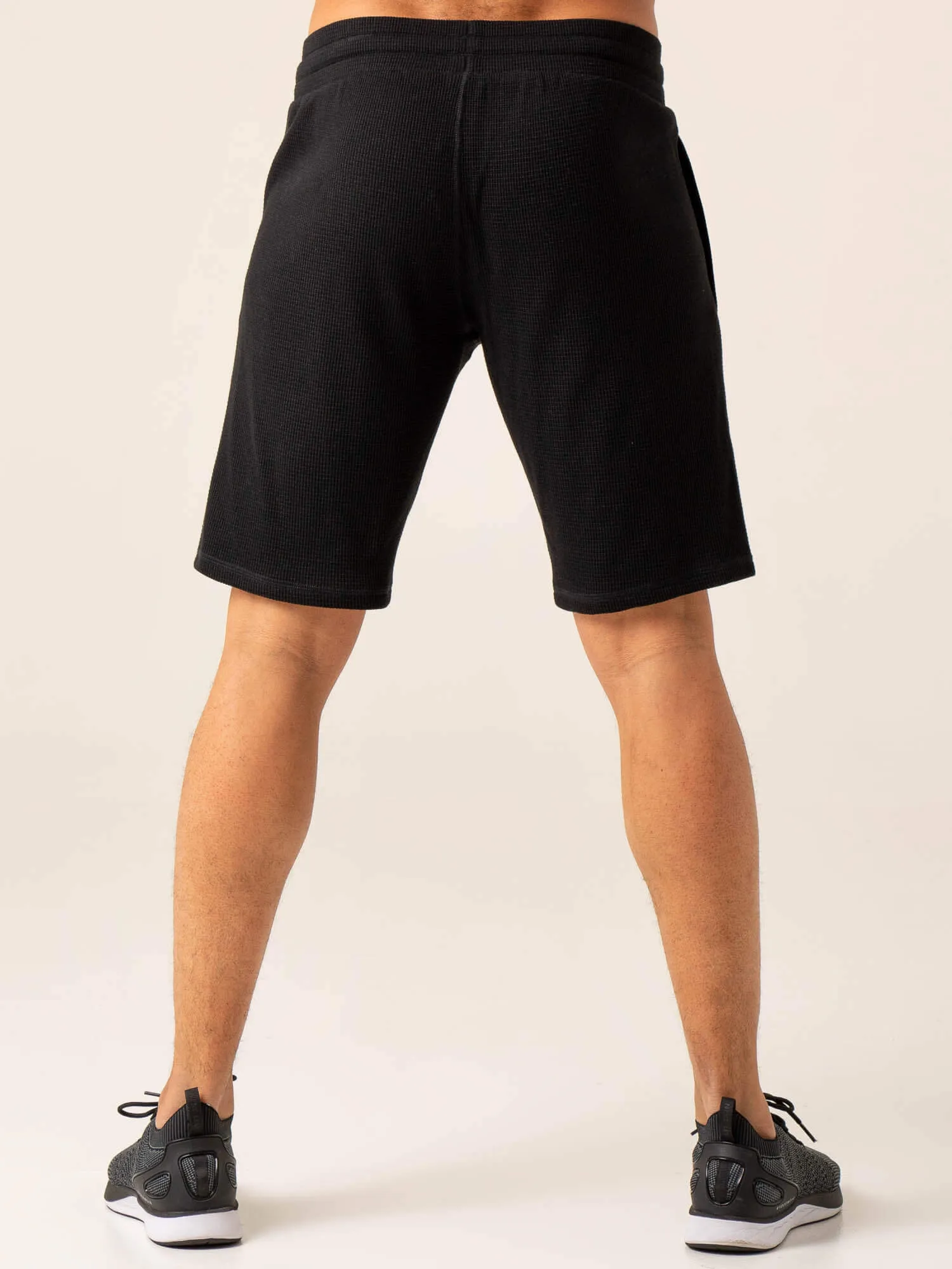 Men's Waffle Lounge Shorts - Black