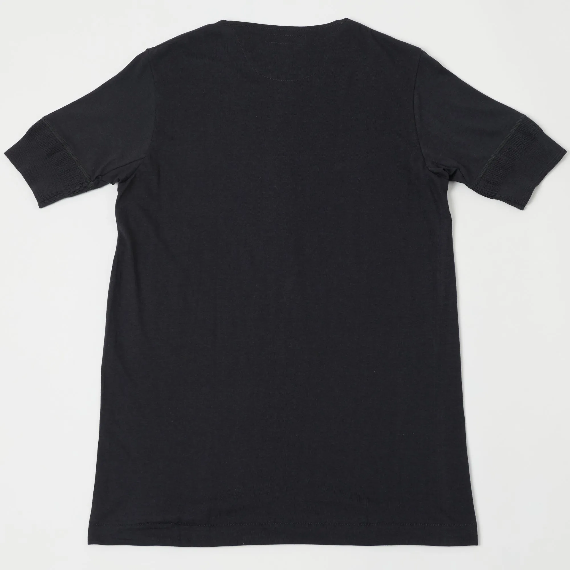 Merz b. Schwanen 103 Short Sleeve Henley - Charcoal