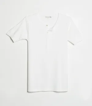 Merz b. Schwanen 207 Short Sleeve Henley - White