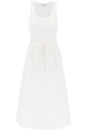 Midi Moncler Two-Tone Midi Dress - Blanc - Femme