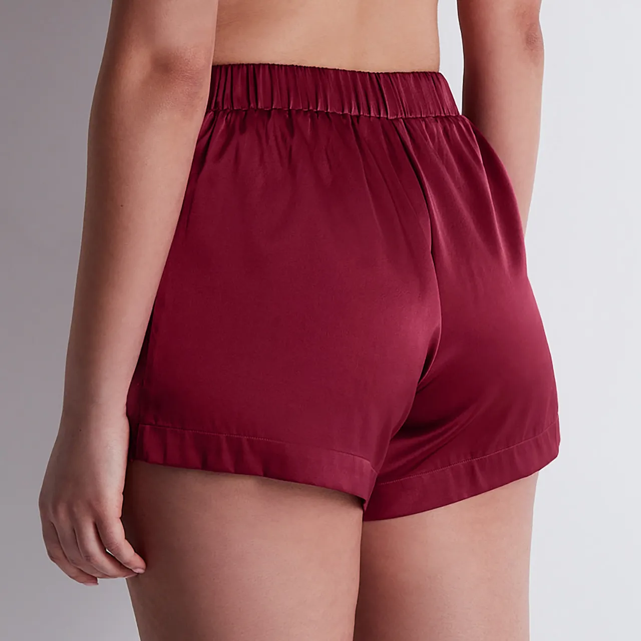 Midnight Whisper Shorts in Crimson