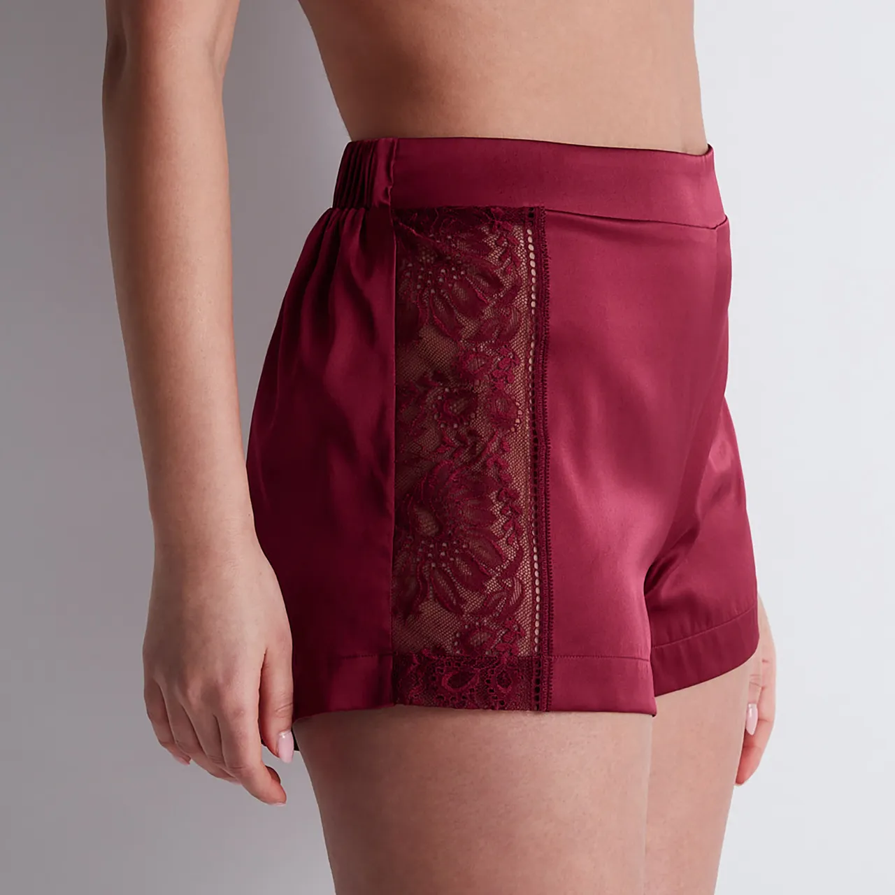 Midnight Whisper Shorts in Crimson