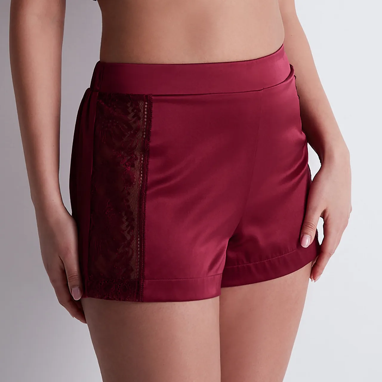 Midnight Whisper Shorts in Crimson