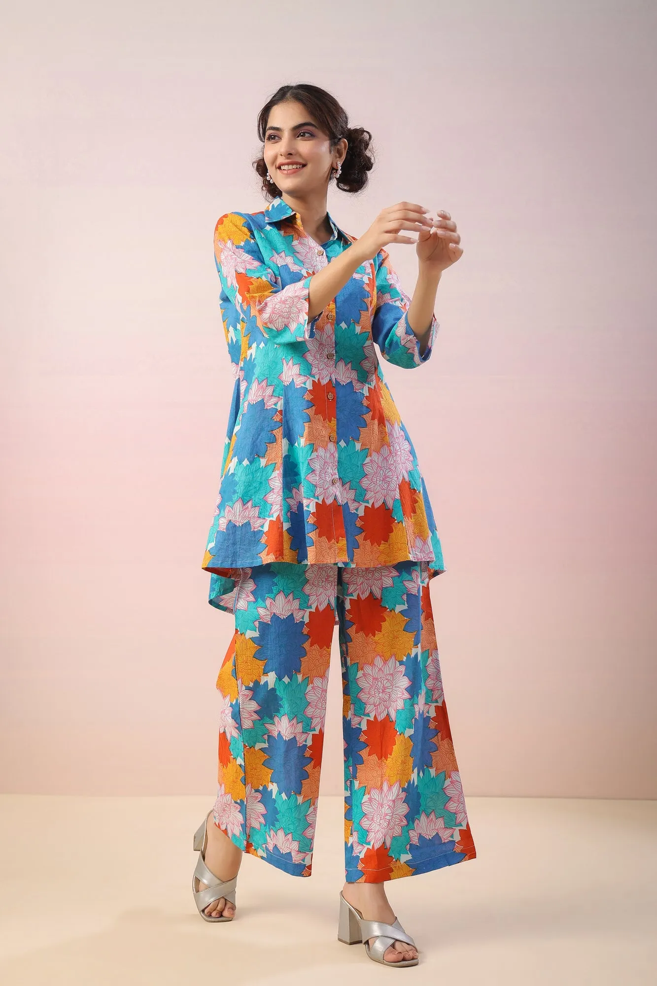 Native Nomad Cotton Palazzo Loungewear Set