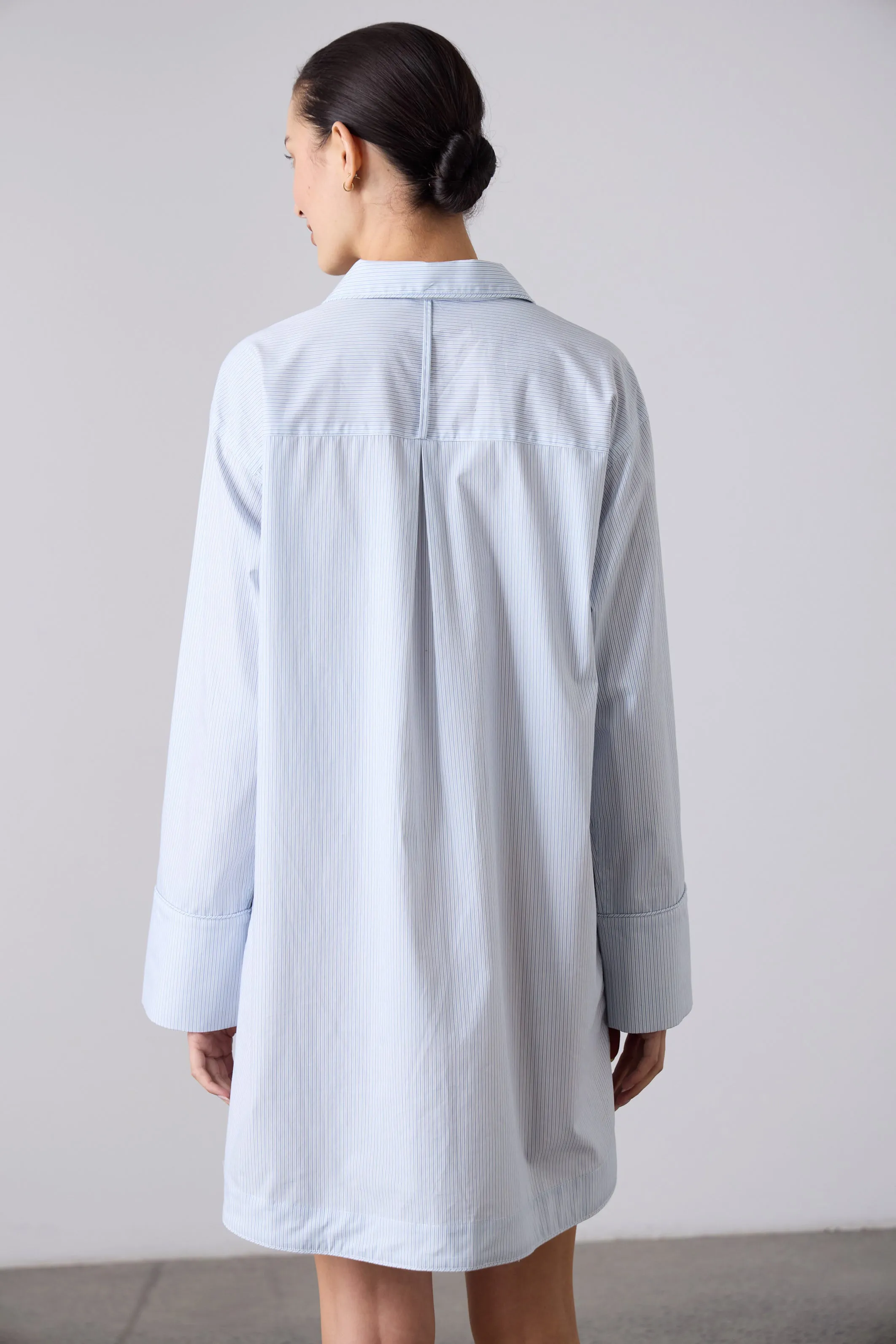 Ophelia Nighshirt - Pale Blue Stripe