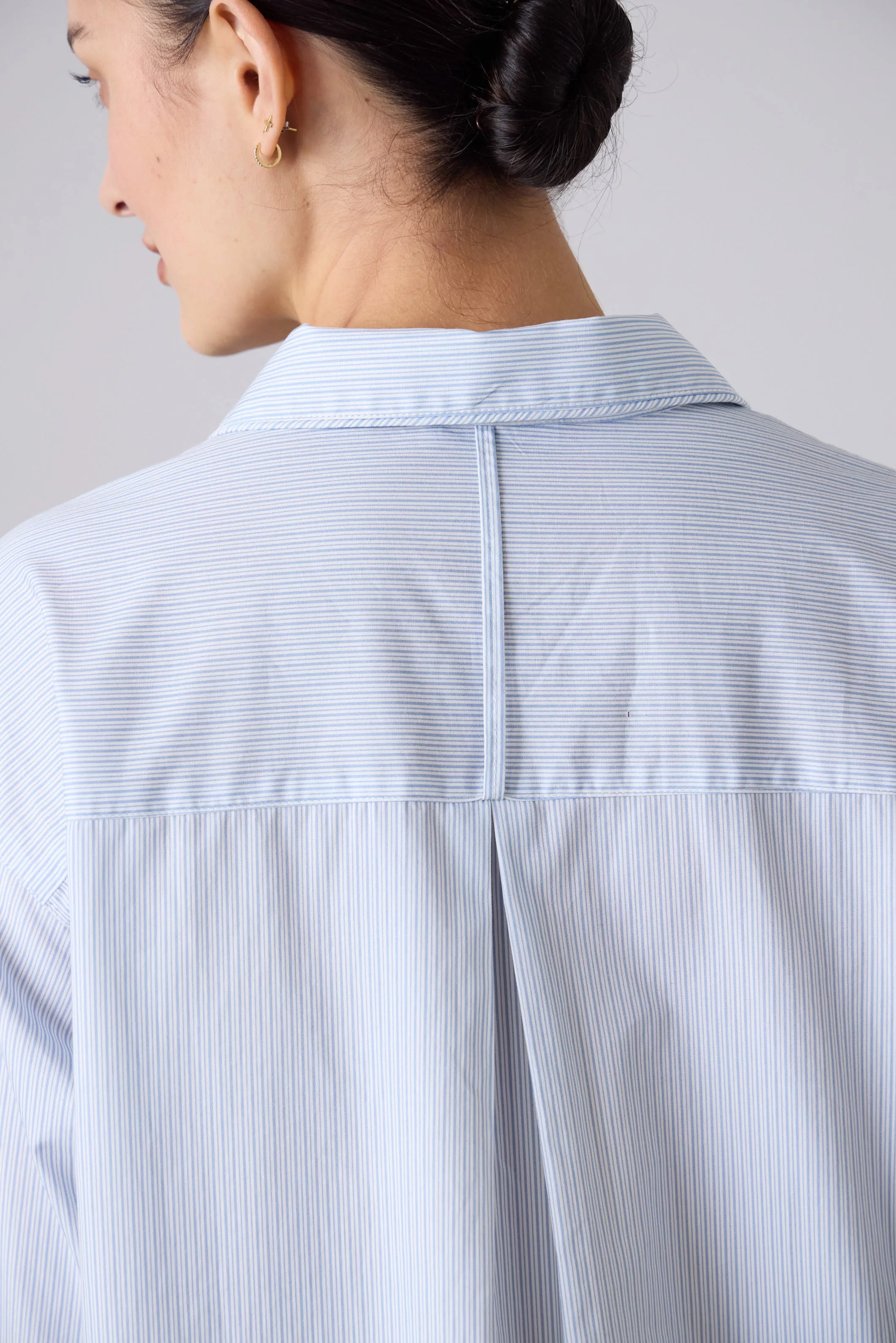 Ophelia Nighshirt - Pale Blue Stripe