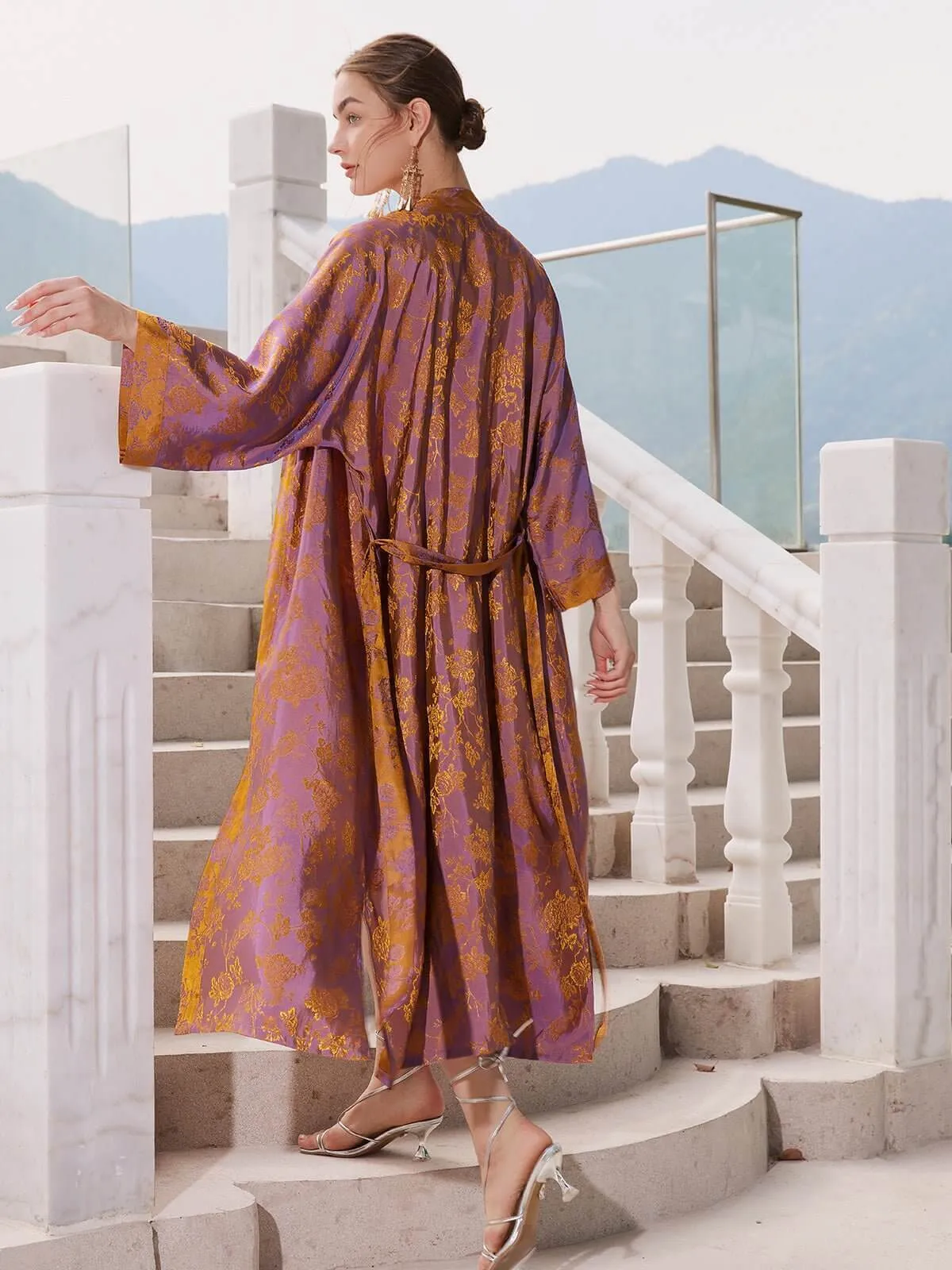 Oriental Jacquard Kimono Robe