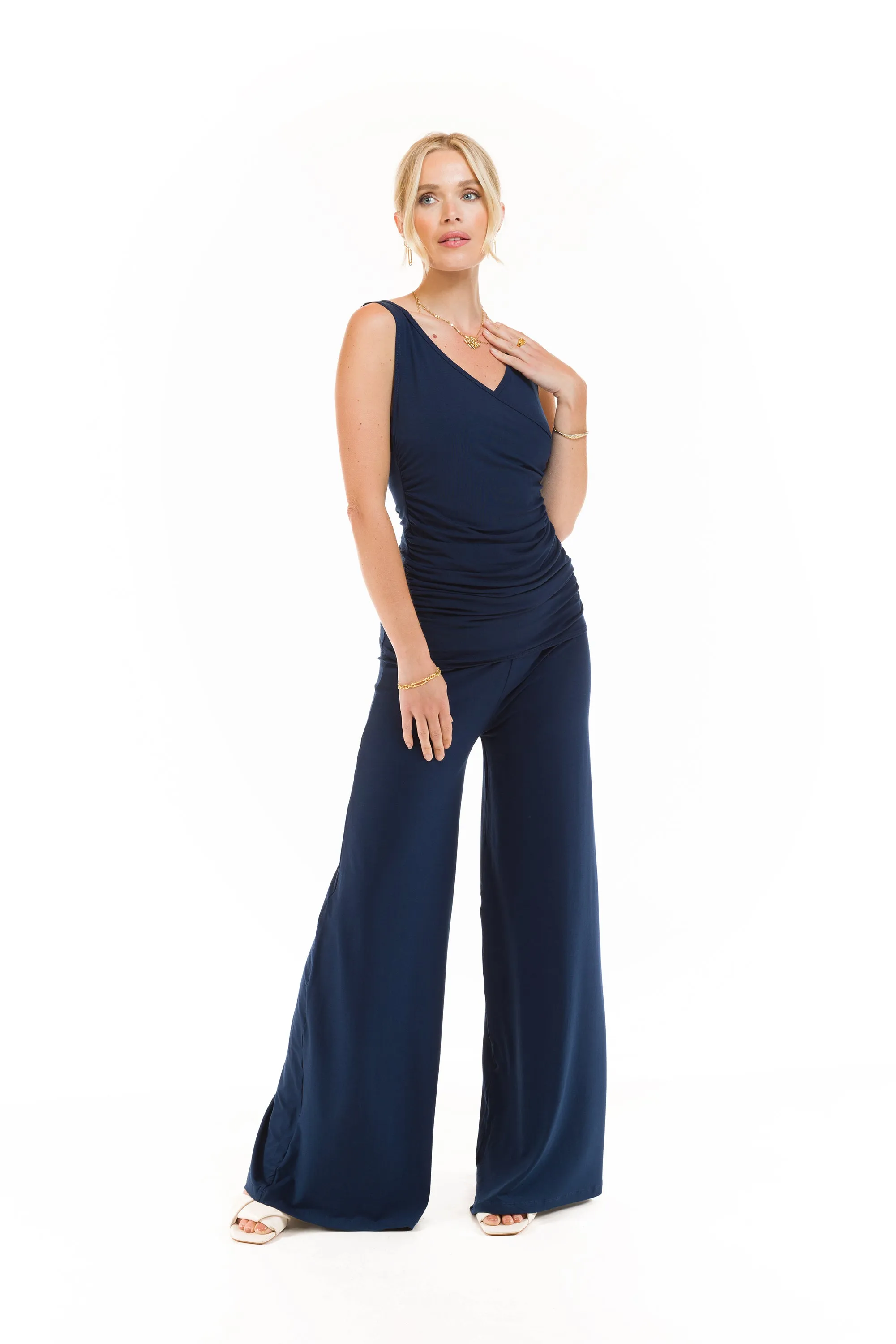 PALAZZO PANTS NAVY