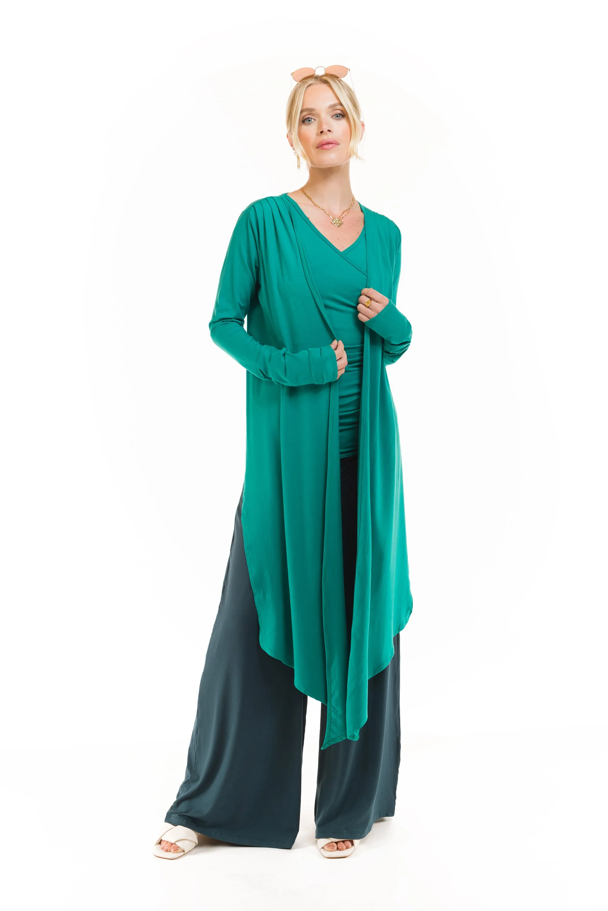 PALAZZO PANTS OCEAN GREEN